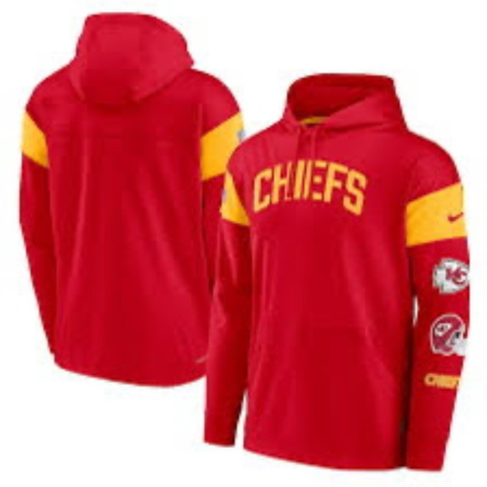 Nike Chiefs sideline athletic arch jersey performance pullover hoodie‎ size XL